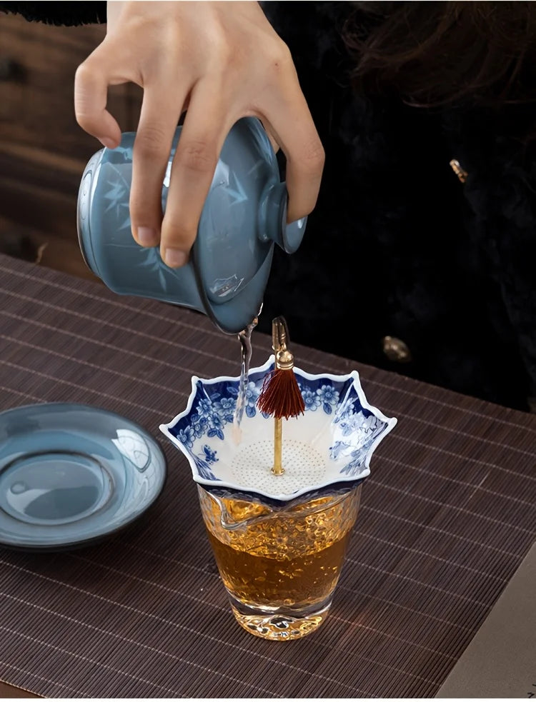 Porcelain Umbrella Tea Strainer