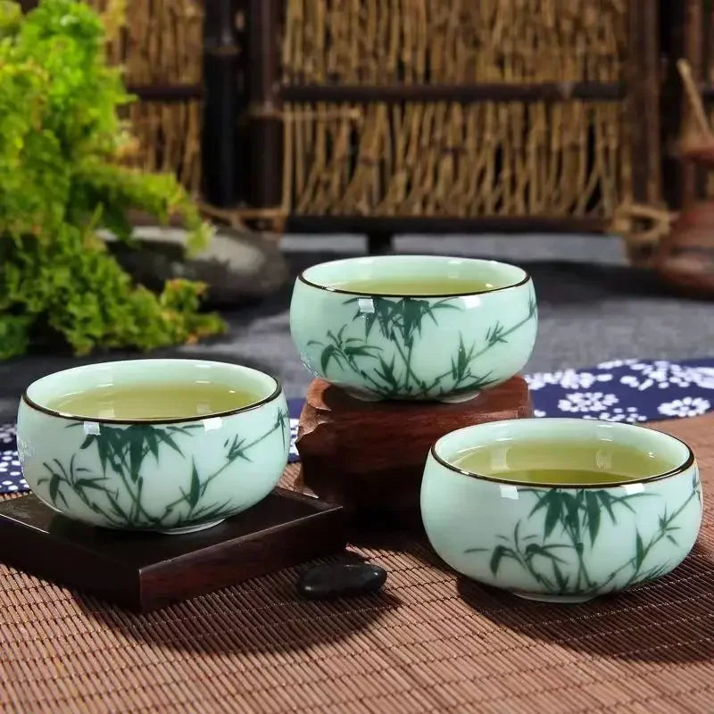 Celadon Koi Tea Cup