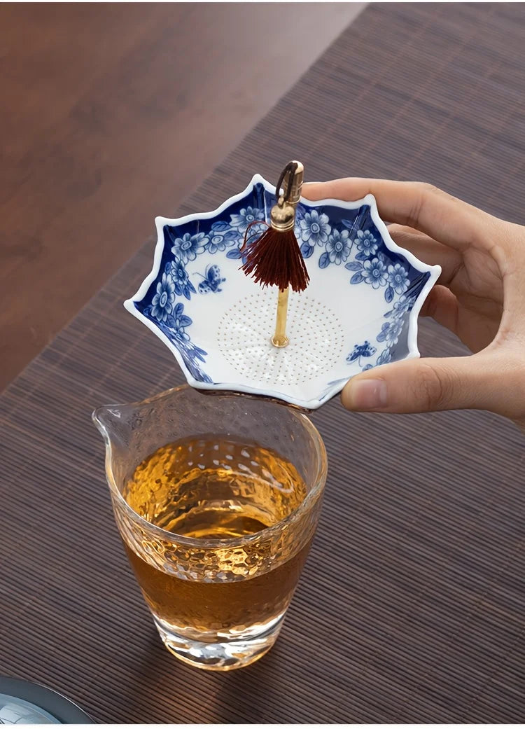 Porcelain Umbrella Tea Strainer